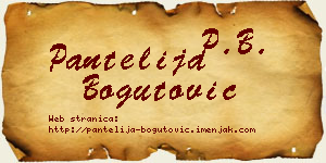 Pantelija Bogutović vizit kartica